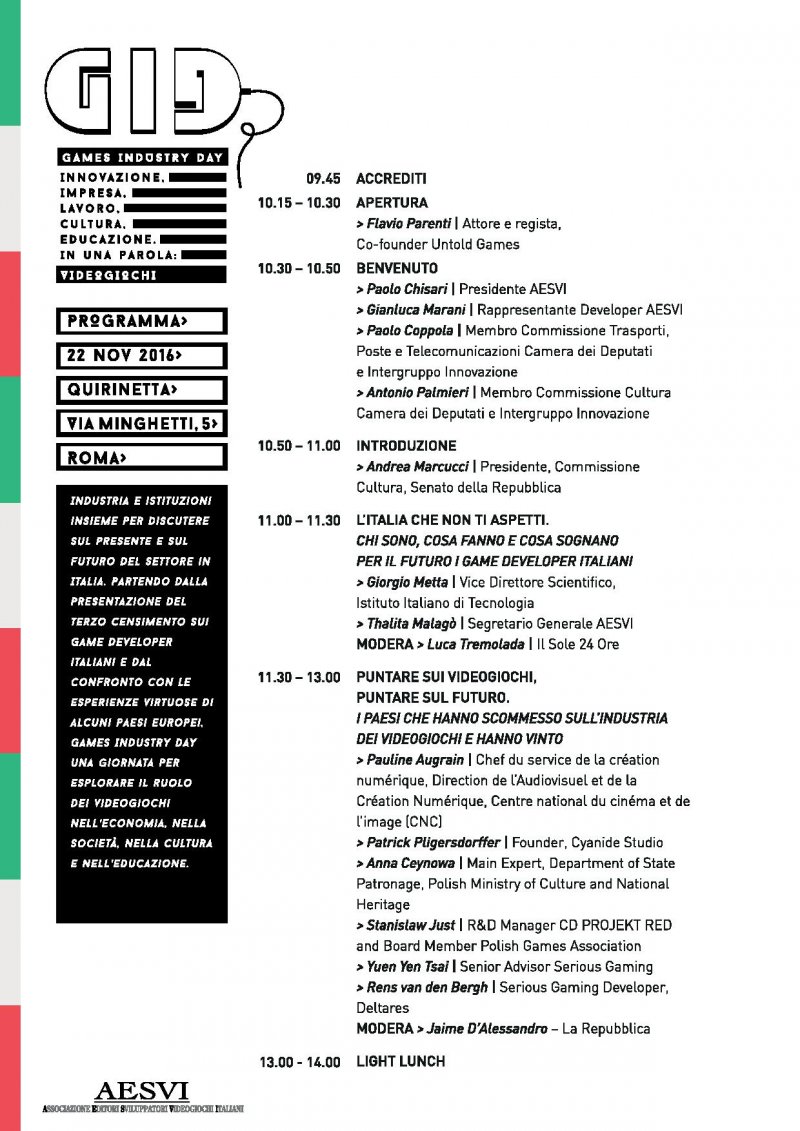Games Industry Day, istituzioni e industria si confrontano su presente e futuro del settore Games Industry Day, istituzioni e industria si confrontano su presente e futuro del settore