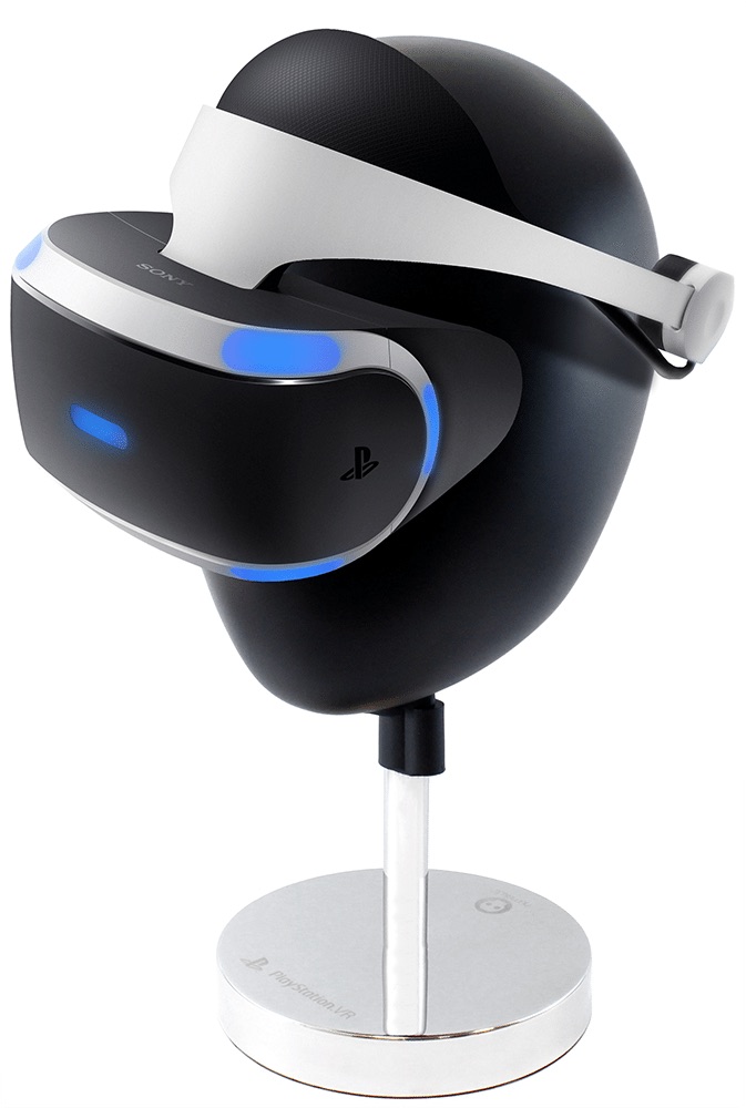 Uno stand a forma di testa per PlayStation VR
