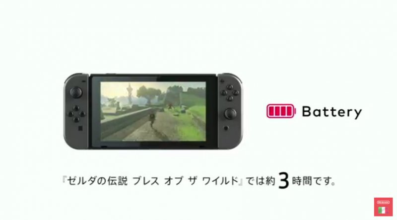 Nintendo Switch ha il touch screen, connessione WiFi locale e batteria da 2,5 a 6,5 ore 