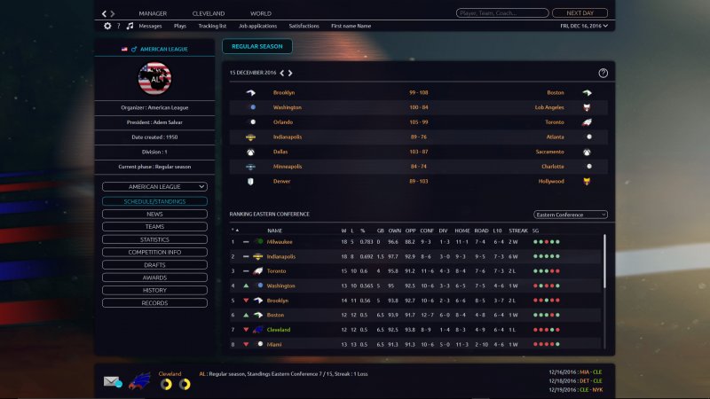 Pro Basketball Manager 2017 è essenzialmente fatto da tabelle Pro Basketball Manager 2017 è essenzialmente fatto da tabelle