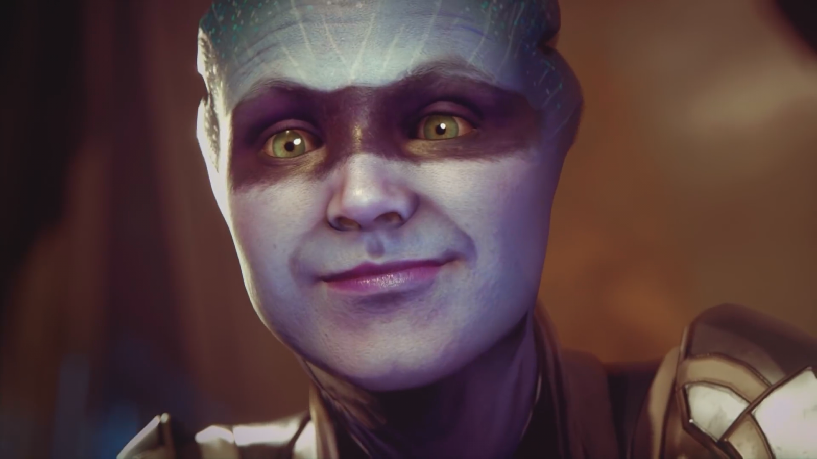 Un personaggio di Mass Effect Andromeda che sorride