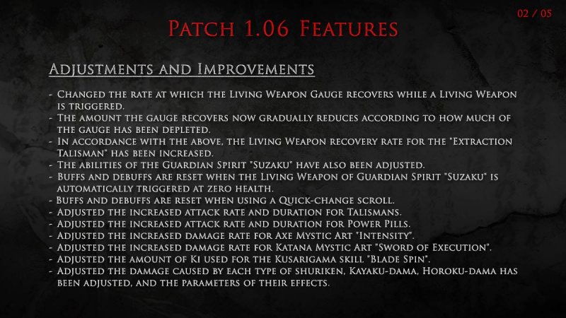 Nioh: disponibile l'aggiornamento 1.06, adesso è possibile mettere in pausa la partita