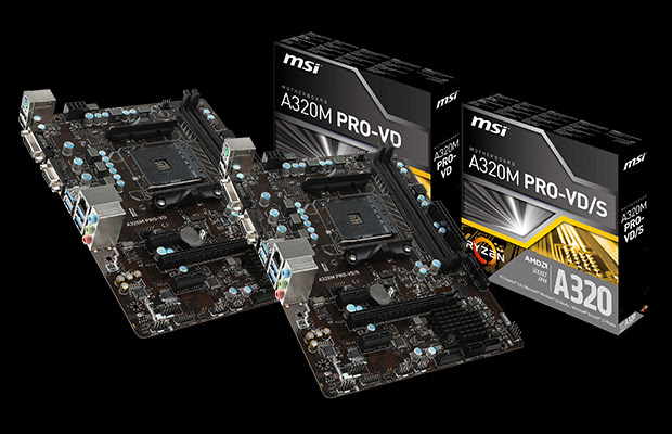 MSI presenta le nuove schede madri basate sul chipset AMD A320 