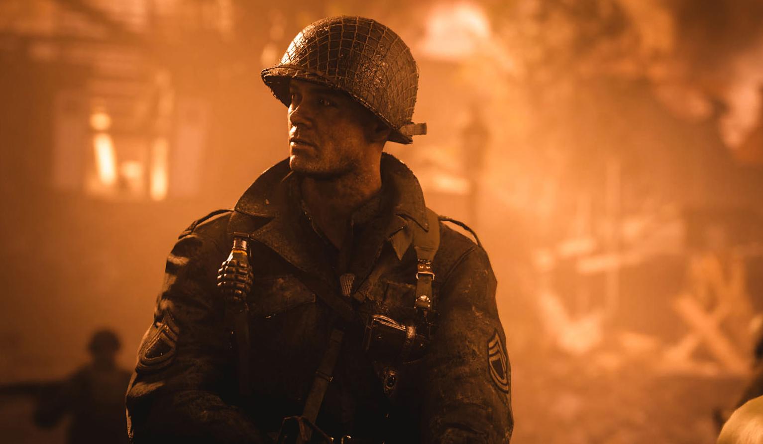 Un soldato della seconda guerra mondiale in Call of Duty WWII