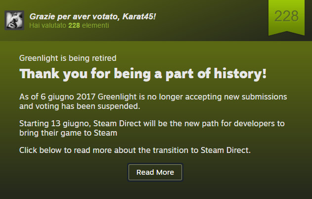 Valve ha chiuso definitivamente Steam Greenlight