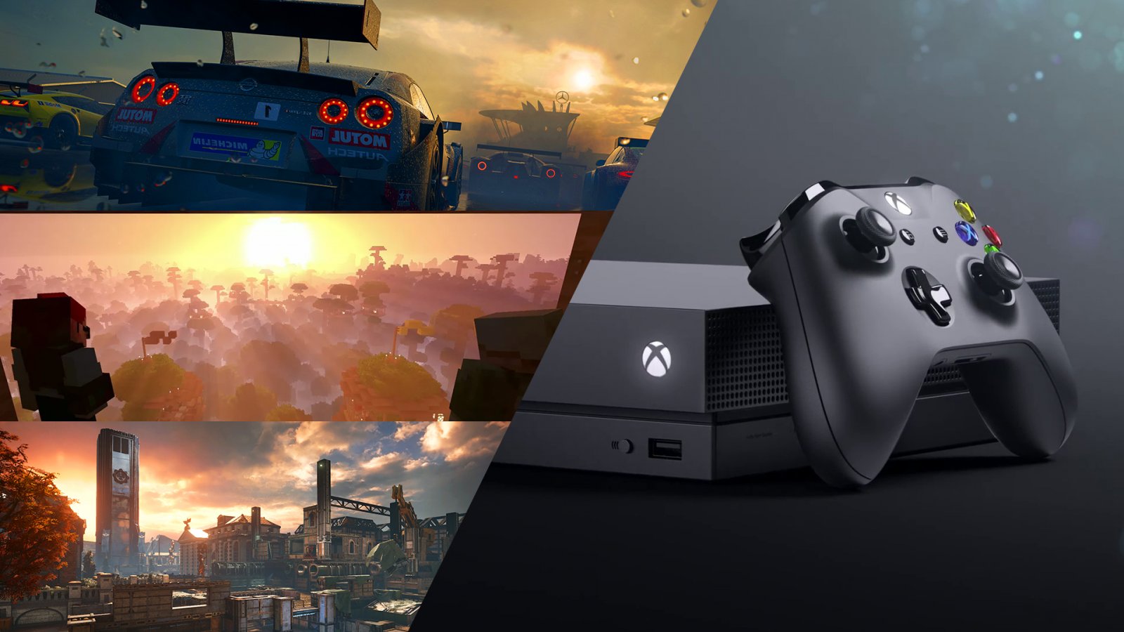 Forza Motorsport 7, Gears of War 4 e Minecraft su Xbox One X