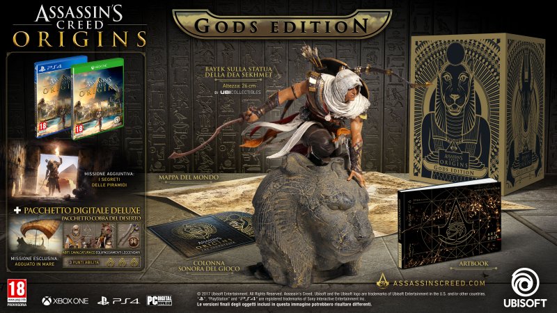 Tre edizioni da collezione per Assassin's Creed Origins, la più limitata costa 799 euro
