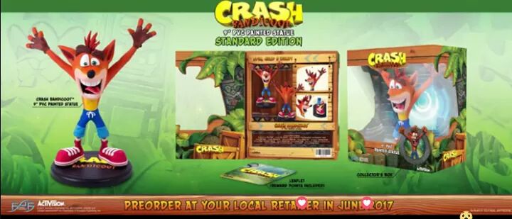 La simpatica action figure di Crash Bandicoot è prenotabile sul nostro shop