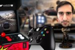 Umberto al volante di Xbox One X nella Sala Giochi di Forza Motorsport 7 - Notizia