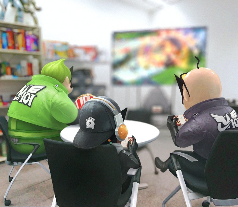 Platinum Games ha pubblicato un'immagine con i personaggi di Wonderful 101 che giocano a Switch