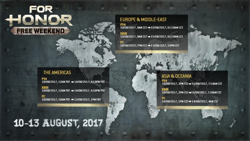 For Honor sarà giocabile gratuitamente il prossimo weekend su PC, PlayStation 4 e Xbox One