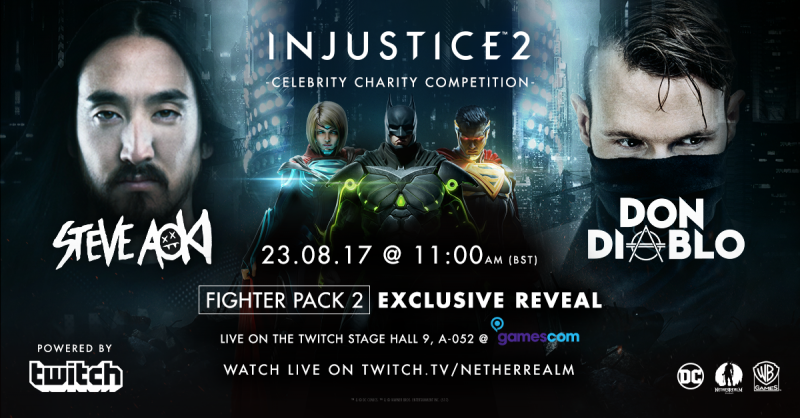 Injustice 2 sarà protagonista di un'iniziativa benefica alla GamesCom 2017