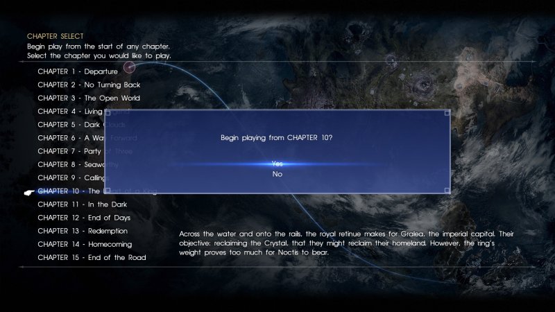Bestiario e selezione dei capitoli nell'aggiornamento di agosto di Final Fantasy XV