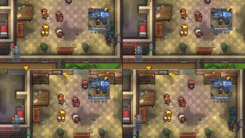 The Escapists 2, una scena del gioco che mostra le carceri dall'alto The Escapists 2, una scena del gioco che mostra le carceri dall'alto