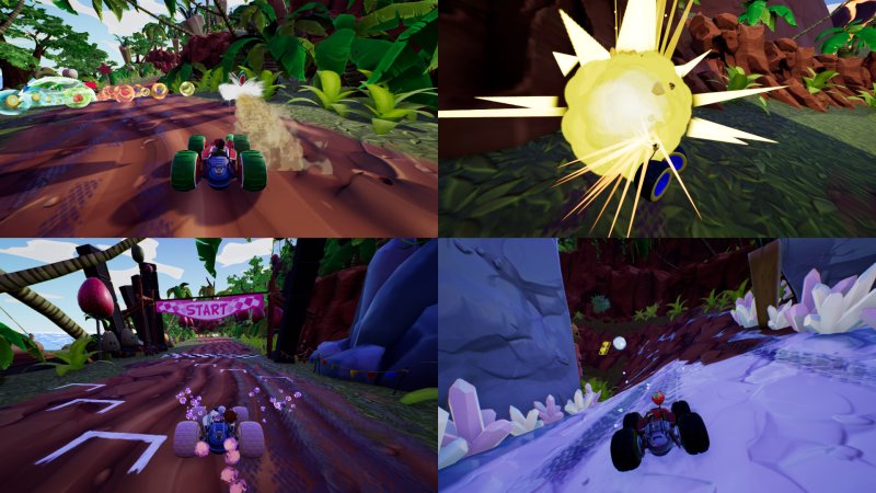 Il frullato al turbo di All-Star Fruit Racing