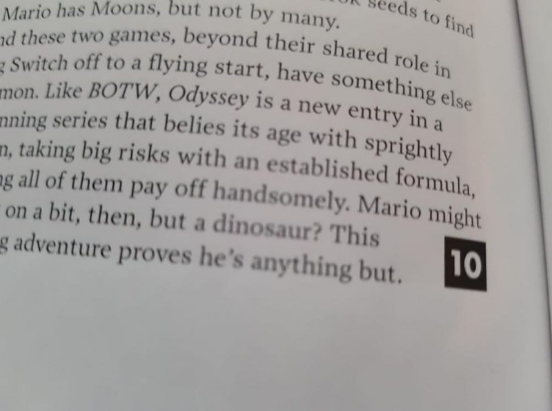 Il magazine EDGE ha recensito Super Mario Odyssey e lo ha premiato con un 10