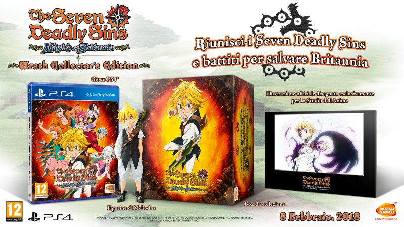 Bandai Namco annuncia la Collector's Edition di The Seven Deadly Sins: Knights of Britannia