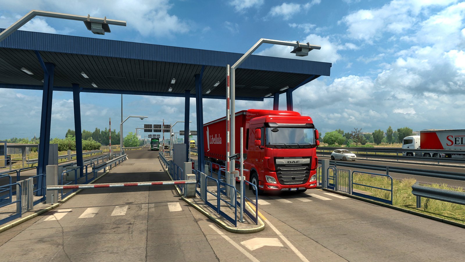 Una scena al casello di Euro Truck Simulator 2