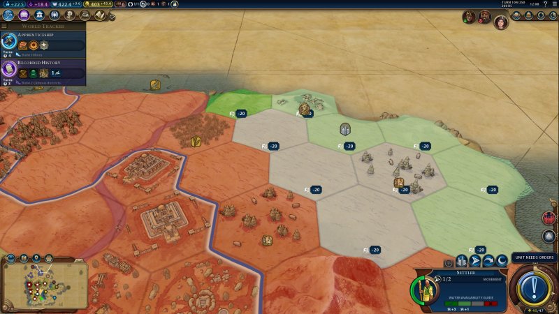 L'influenza delle altre civiltà sulle varie caselle è ben leggibile sulla mappa L'influenza delle altre civiltà sulle varie caselle è ben leggibile sulla mappa