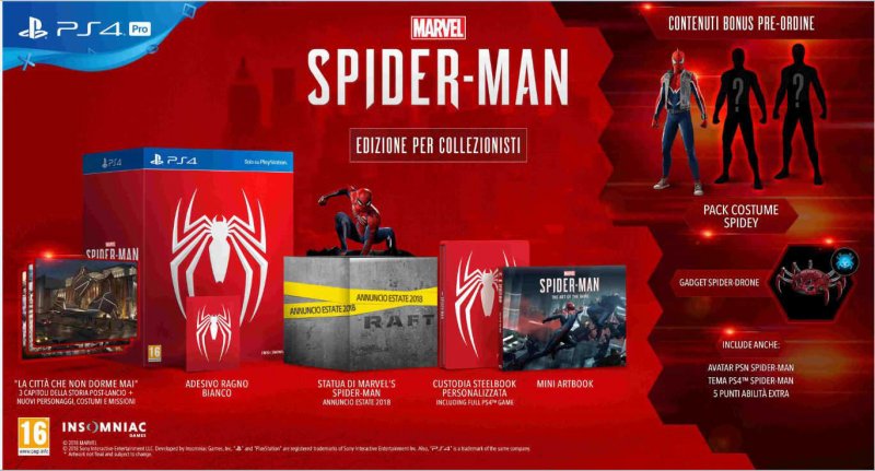 Marvel's Spider-Man: i contenuti della Collector's Edition includono spoiler