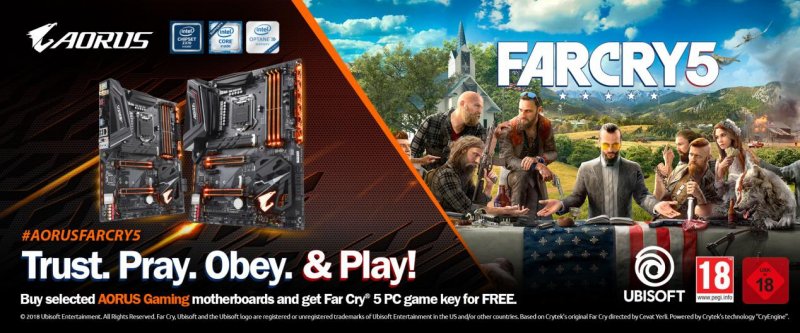 Far Cry 5 in regalo con le schede madri Gigabyte Aorus Gaming