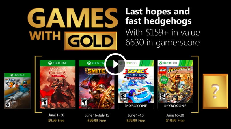 Trapelano i Games with Gold di giugno: Assassin's Creed Chronicles Russia, Smite e altro