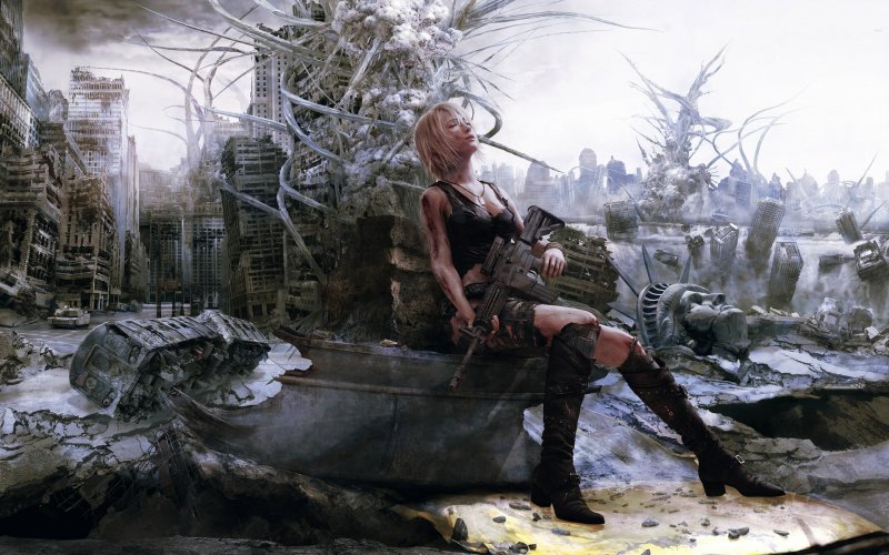 2935915 Cgi Artwork Gun Video Games Women Apocalyptic The 3Rd Birthday Aya Brea Parasite Eve   Anime Wallpapers