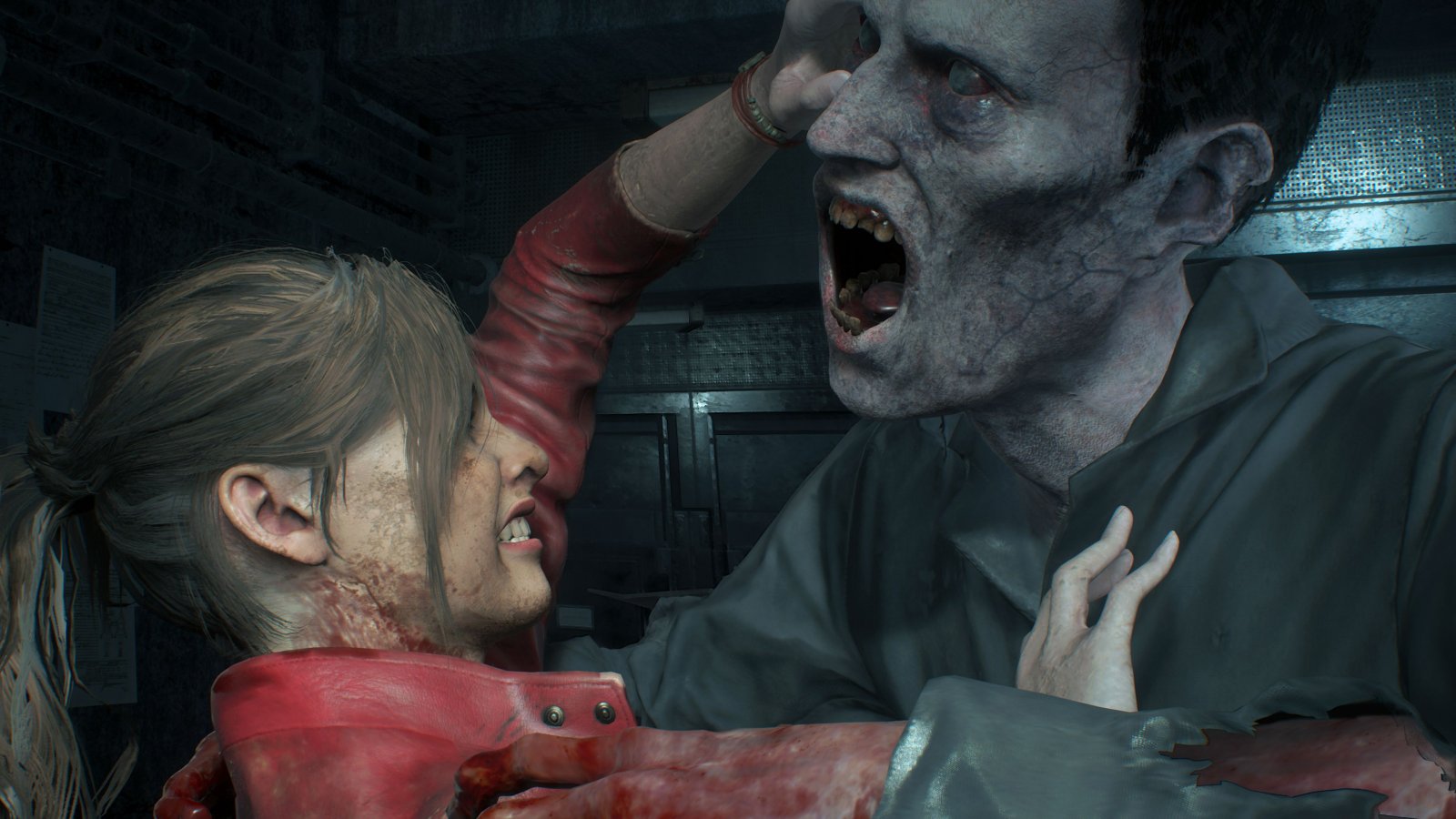 Claire affronta uno zombi in Resident Evil 2