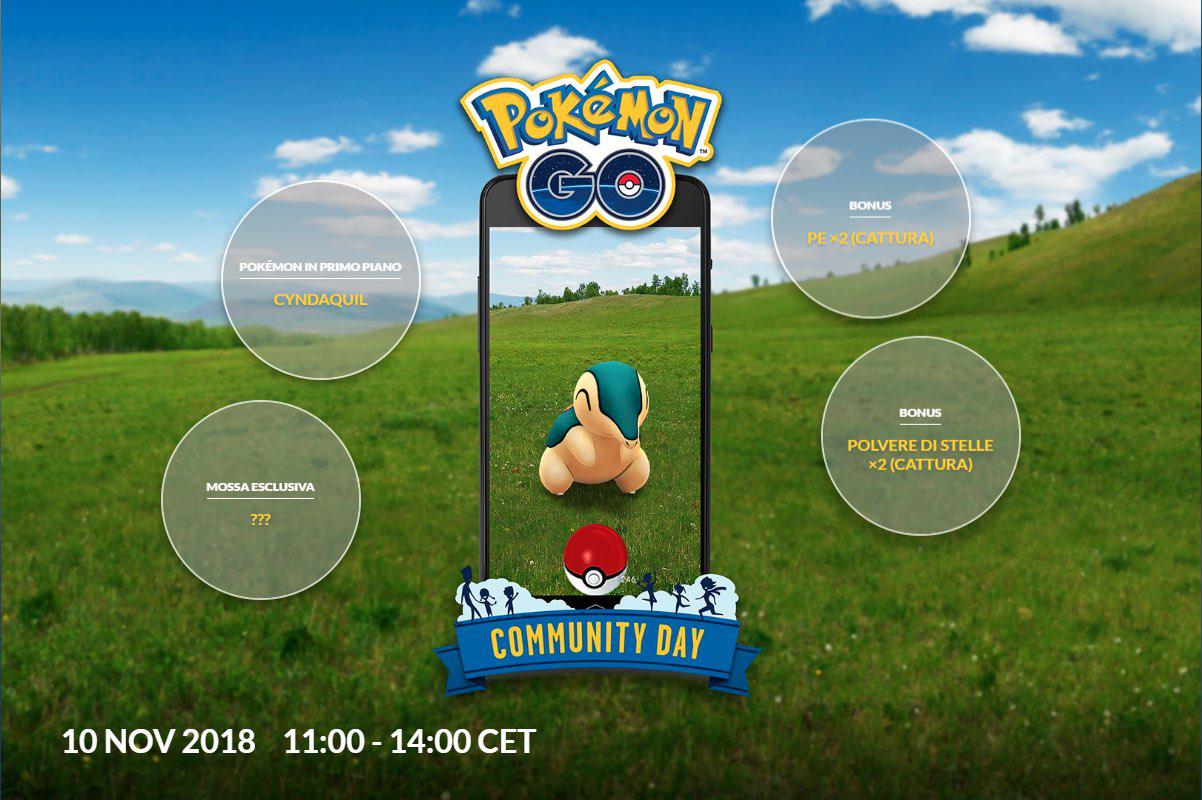 Pokémon GO, Cyndaquil protagonista del prossimo Community Day