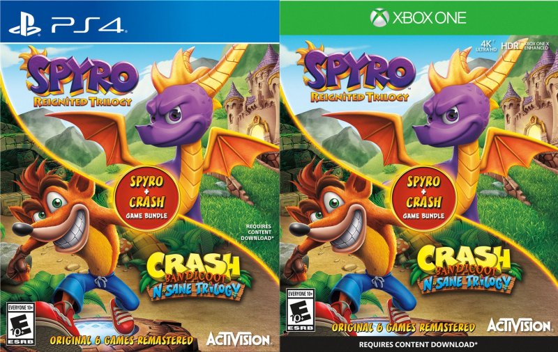 Crash Bandicoot N Sane Trilogy Spyro Reignited Trilogy Bundle