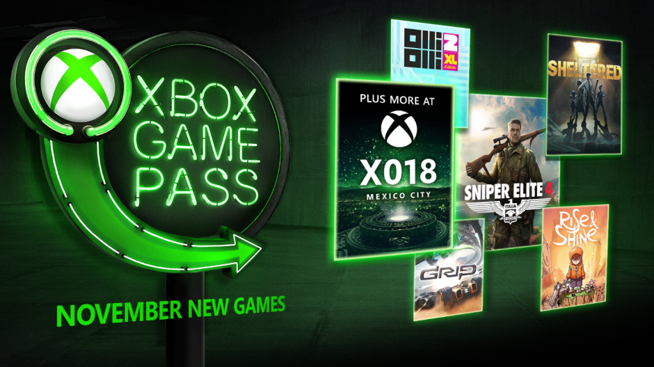 Xbox Game Pass：狙擊精英4，Grip和Olli Olli 2在11月的免費標題中，但這僅僅是開始