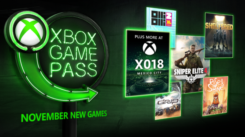 Xbox Game Pass November 2018