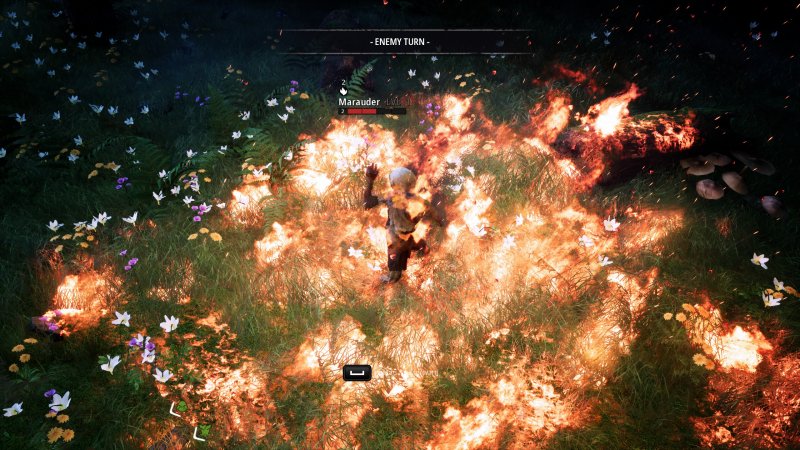 Un'arena infuocata di Mutant Year Zero: Road to Eden