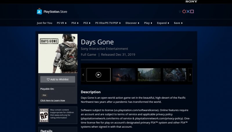 Days Gone Rumor