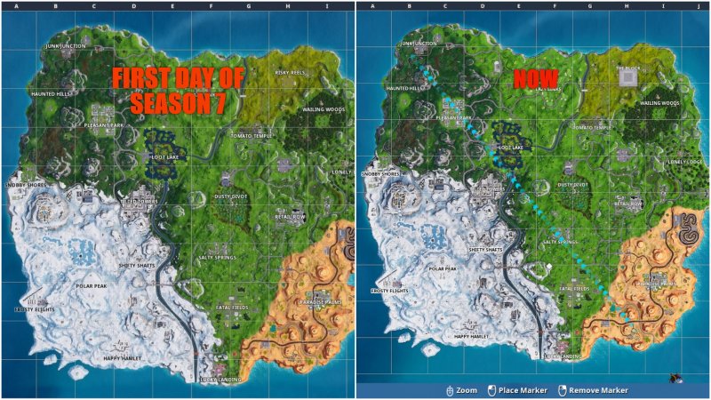 fortnite neve espansione mappa gioco 2 - nuova mappa fortnite stagione 7