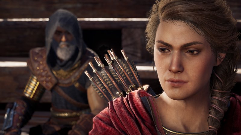 Assassin's Creed Odyssey, Kassandra in compagnia del personaggio principale de L'Eredità della Prima Lama