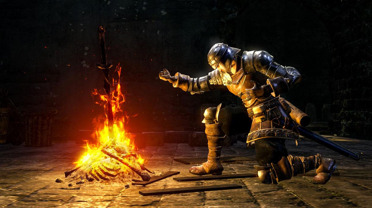 Un falò di Dark Souls