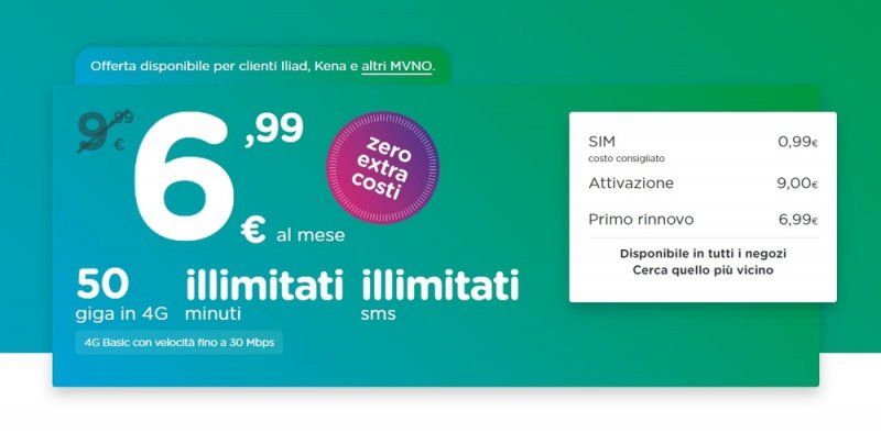 Ho Mobile Nuova Offerta 50 Giga 699 Euro 1