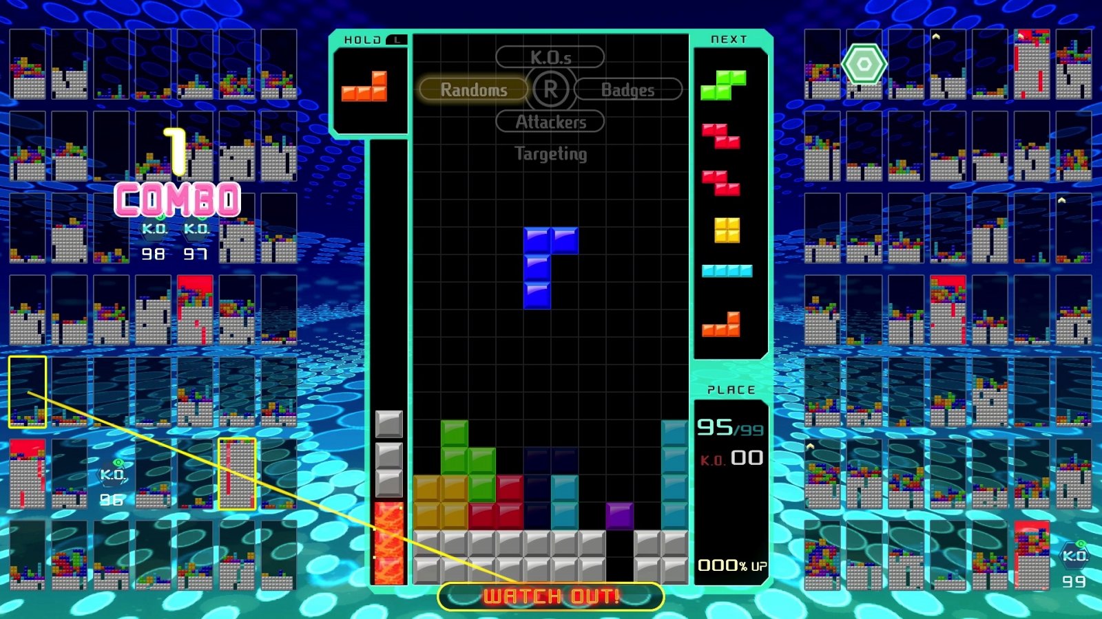 Un'immagine di Tetris 99