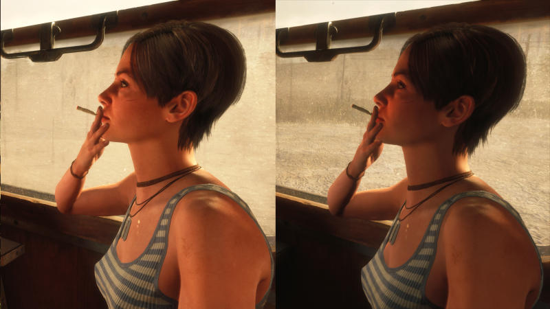 Ray tracing disattivo, sulla sinistra, e attivo, sulla destra Ray tracing disattivo, sulla sinistra, e attivo, sulla destra