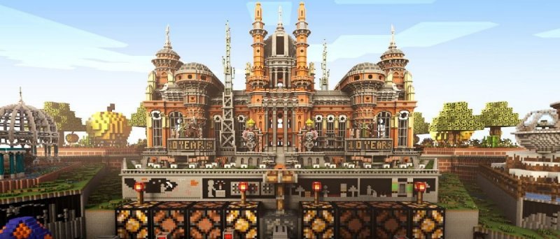 Un palazzo creato in Minecraft Un palazzo creato in Minecraft