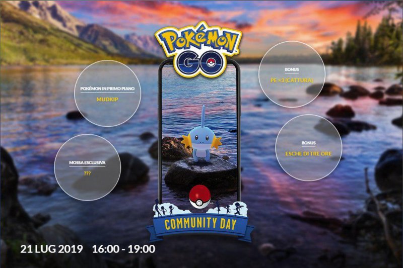 Pokemon Go Community Day Luglio 2019 Mudkip 1 Pokemon Go Community Day Luglio 2019 Mudkip 1