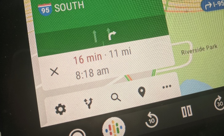 Android Auto Google Maps Pulsanti 1