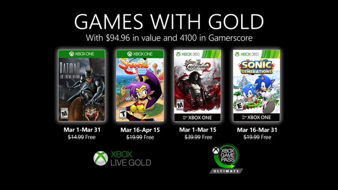 Games With Gold Marzo 2020