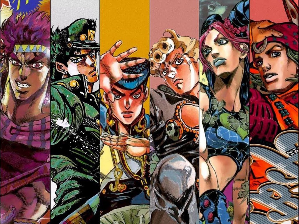 One Piece meets JoJo's Bizarre Adventure in this very funny picture