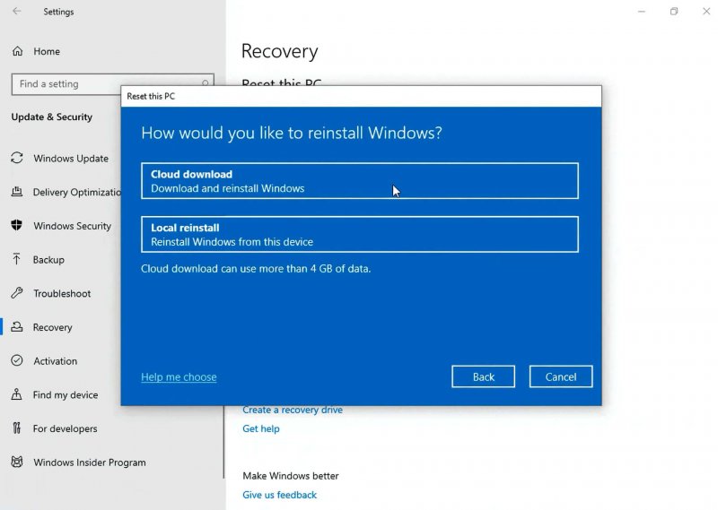Windows 10 Aggiornamento Aprile 2020 Installazione Download Cloud 1