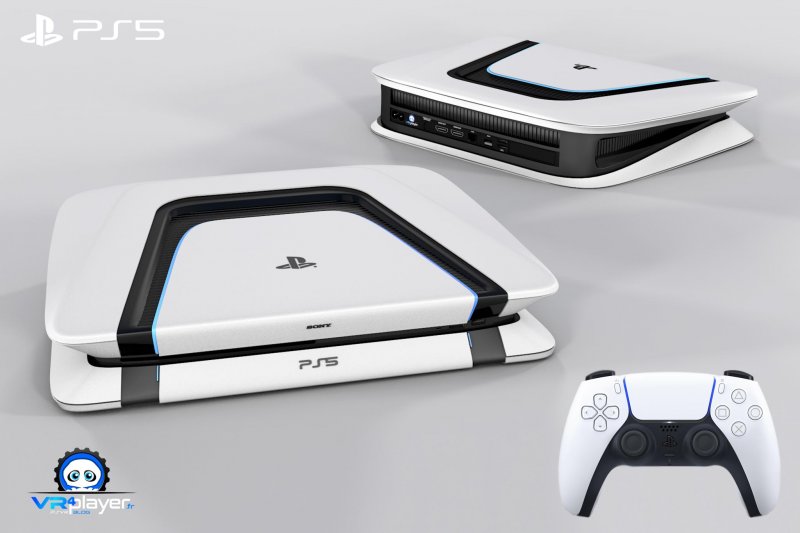 PS5, design asimmetrico e tanto bianco nei nuovi concept della console Sony  