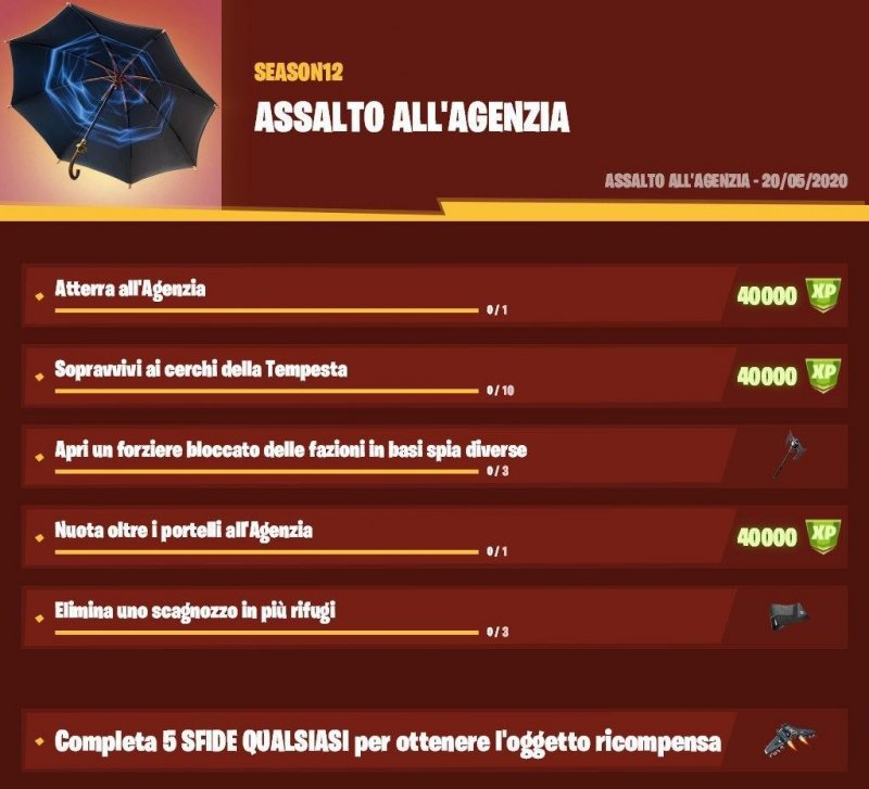 Fortnite Sfide Assalto Agenzia 1
