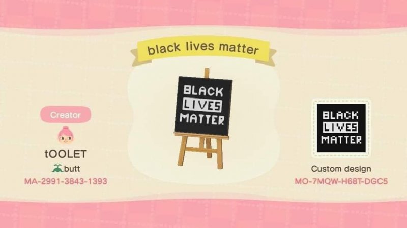 Animal Crossing Black Lives Matter 1
