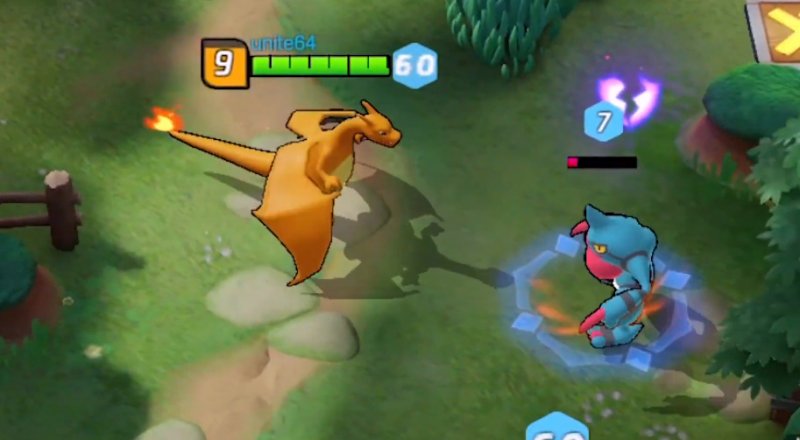Uno scontro in Pokémon Unite